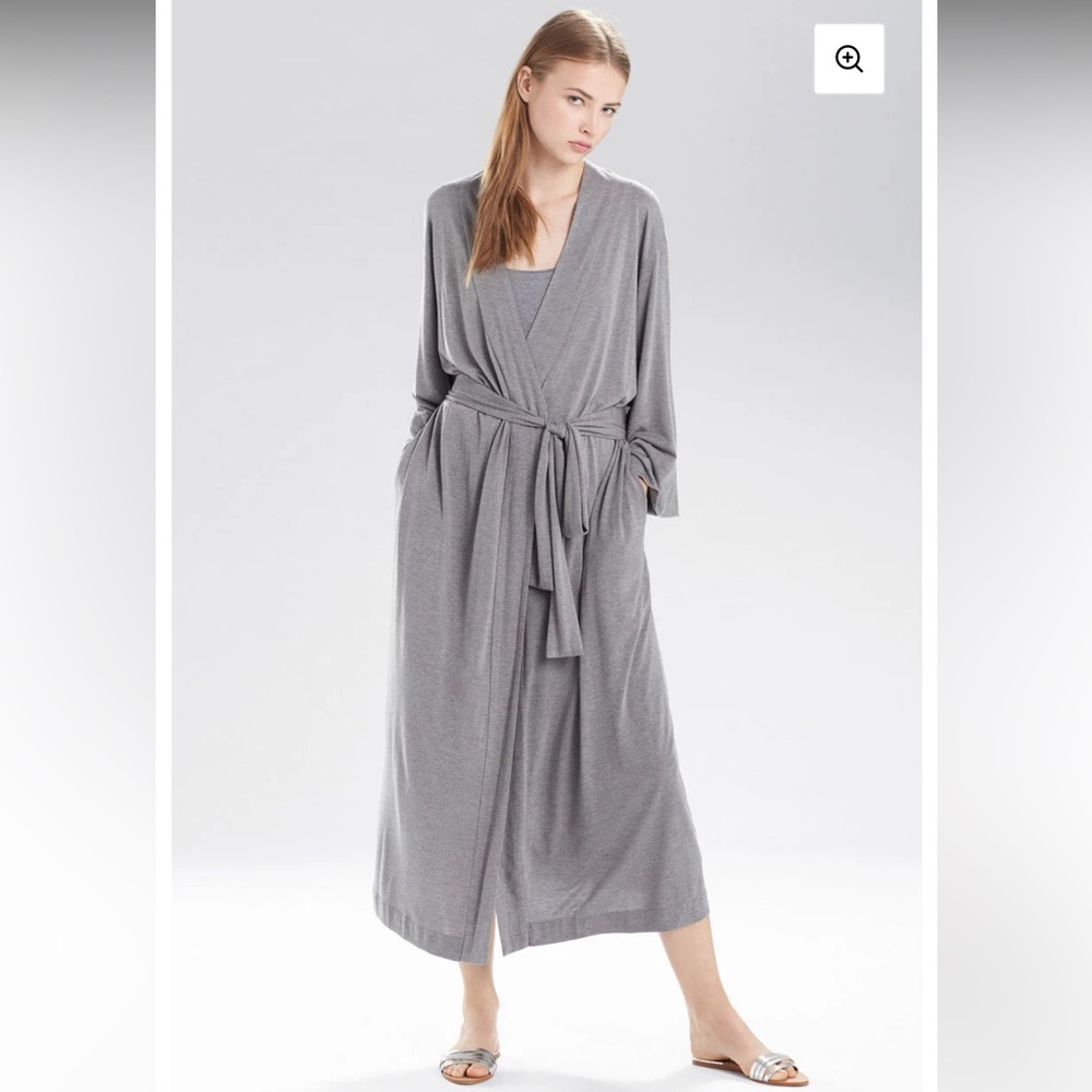 Shangri-La TENCEL™ Robe in Heather Grey in Size XS